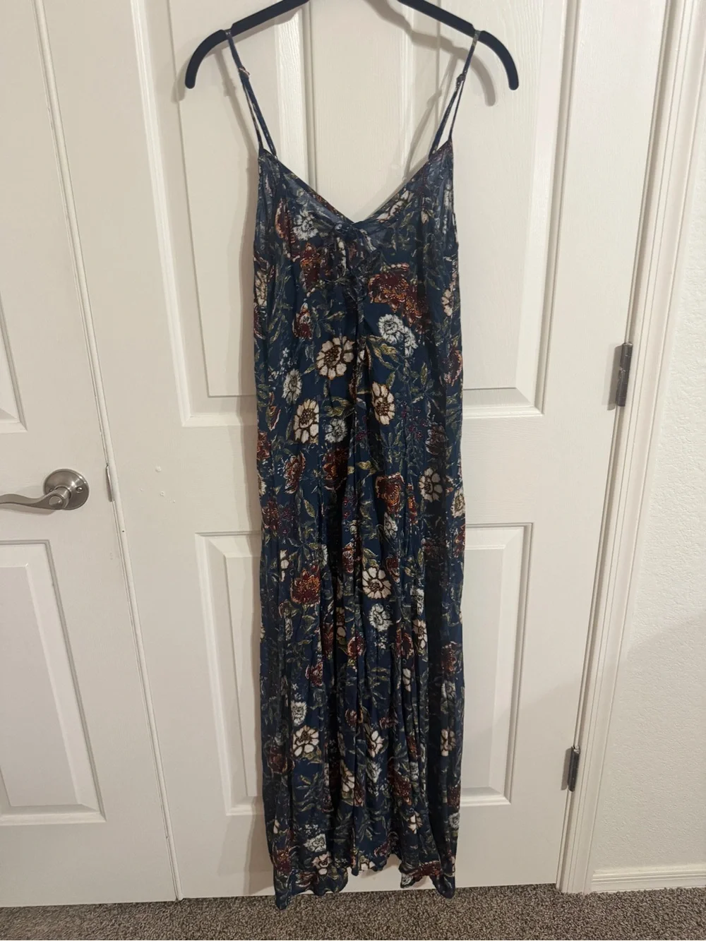Abercrombie & Fitch Floral Corset Lace Up Back Maxi Dress M Tiered